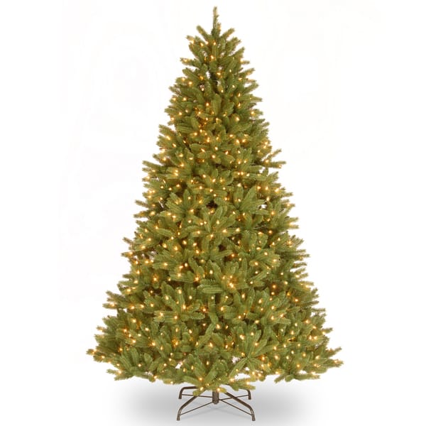 Feel-Real' Grande Fir Medium Hinged 9-foot Tree with 1100 Clear Lights ...