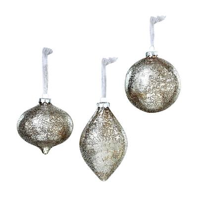 Sage & Co 6-inch Glass Ornaments (Set of 2)