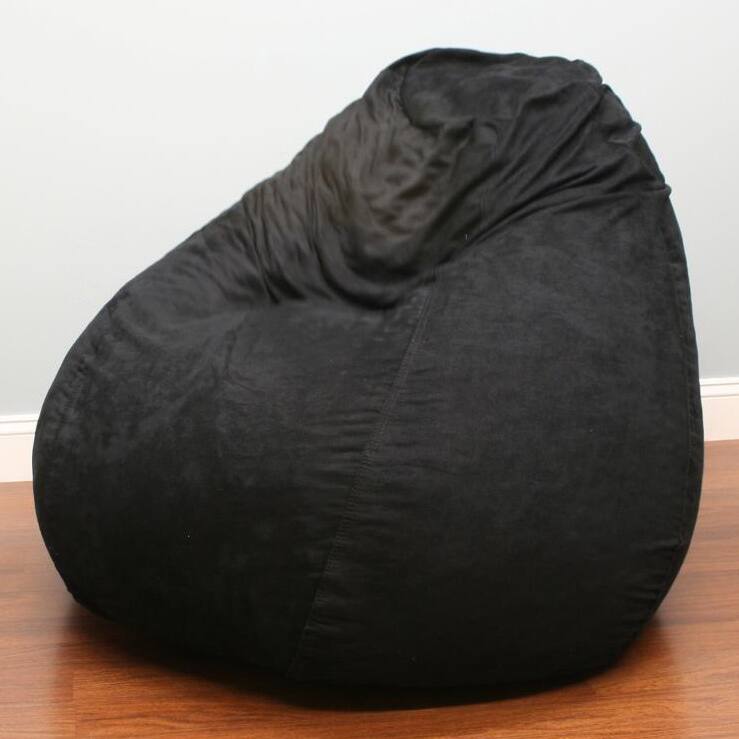 Kids Jumbo Pear Shaped Bean Bag Black
