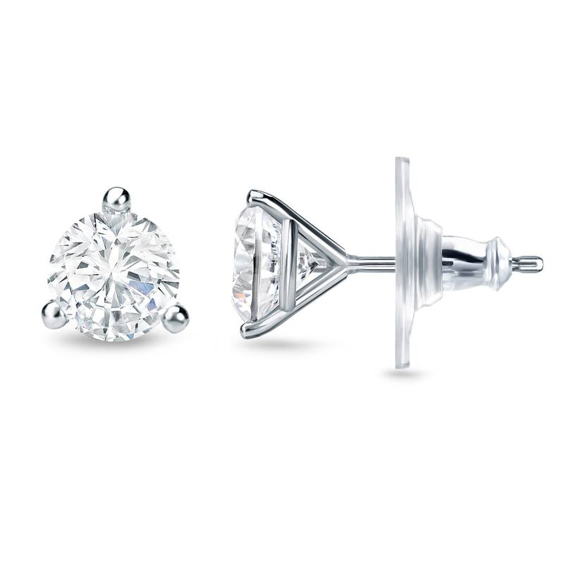 Auriya 1/4ctw Round Martini-set Diamond Stud Earrings 14k Gold