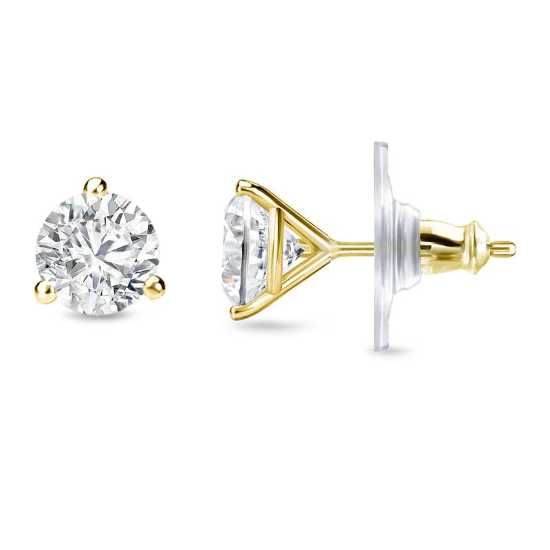 Auriya 1/4ctw Round Martini-set Diamond Stud Earrings 14k Gold