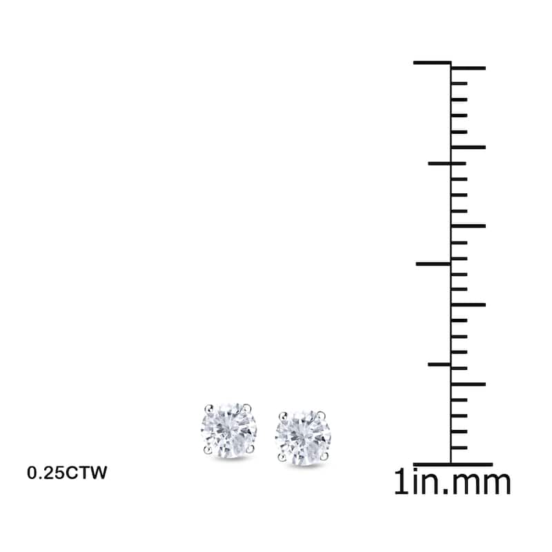 Auriya 1/4ctw Round Diamond Stud Earrings 14k Gold Locking Back (H-I, SI1-SI2)