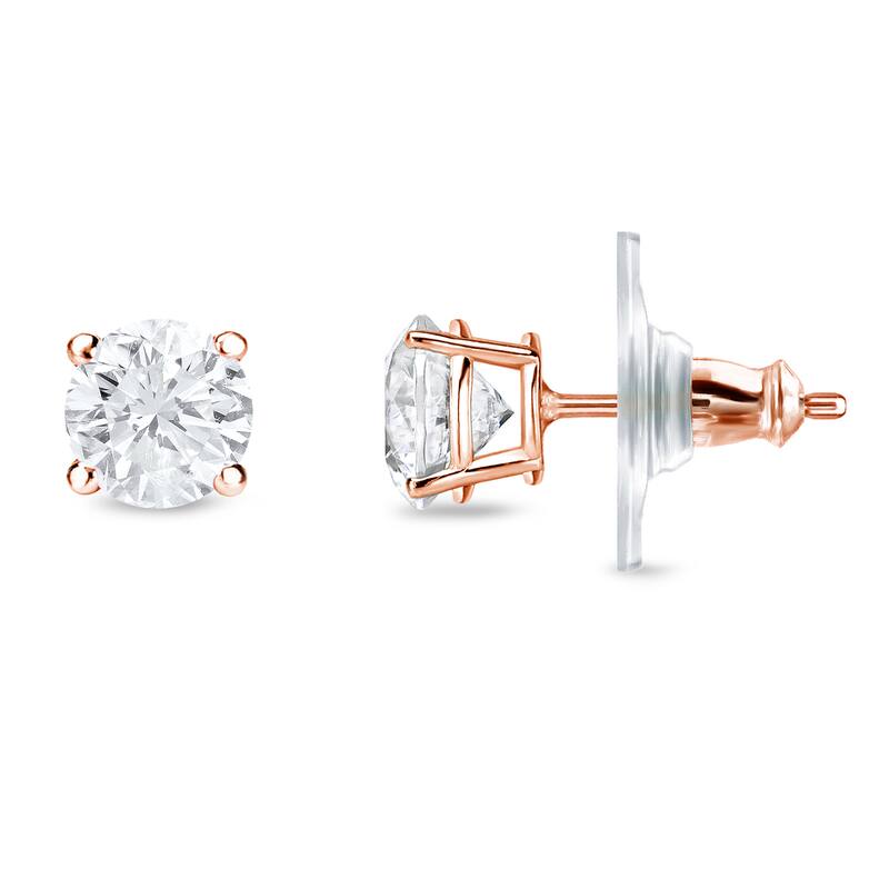 Auriya 1/4ctw Round Diamond Stud Earrings 14k Gold Locking Back (H-I, SI1-SI2)