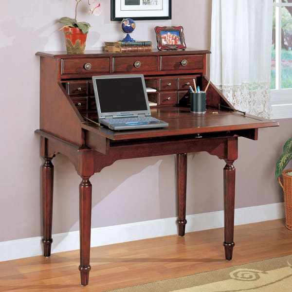 Shop Coaster Company Cherry Secretary Desk Free Shipping Today