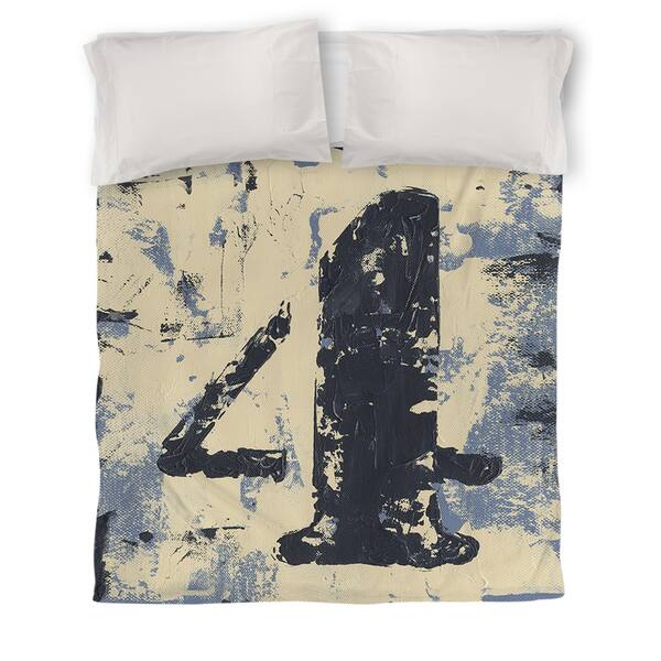 Vintage Numbers IV Duvet Cover - Bed Bath & Beyond - 9562116