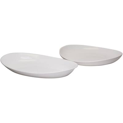 Red Vanilla Butterfly Platters (Set of 2)