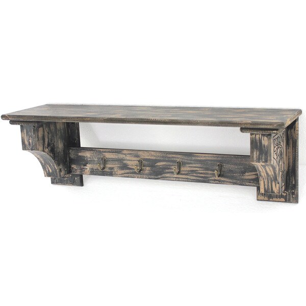 shelf with hooks