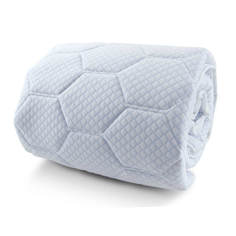 Arctic Sleep Cooling Gel infused Memory Foam Mattress Pad - Blue