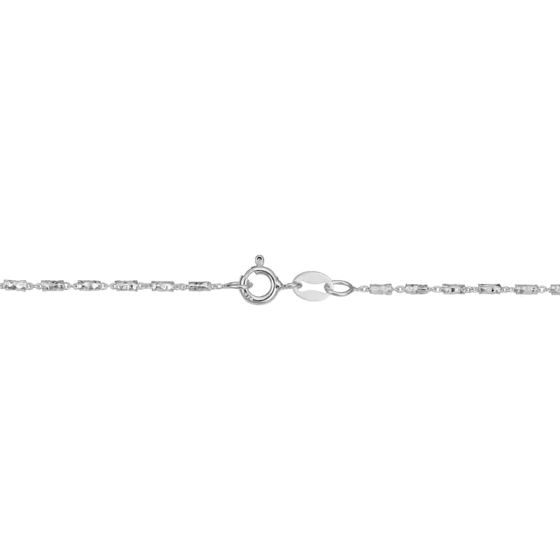 Fremada Sterling Silver 1.5-mm Diamond-cut Bar Link Necklace (16 - 36 inches)