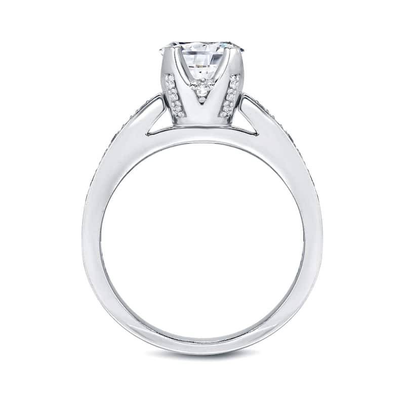 Auriya 14k Gold 1 1/3ctw Round Diamond Engagement Ring Certified (H-I, SI1-SI2)