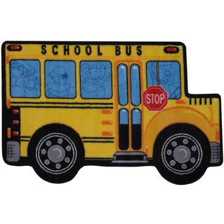 Bus Rug Large School Bus Shaped Accent Rug - 2'6