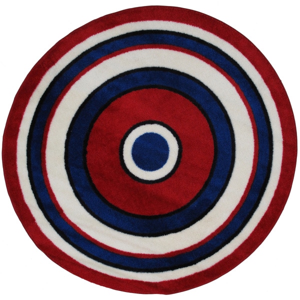 Striped Red Round Accent Rug 4 2 On Free Shipping Striped Red Round Accent Rug 4 2 On Free Shipping Today 9563173