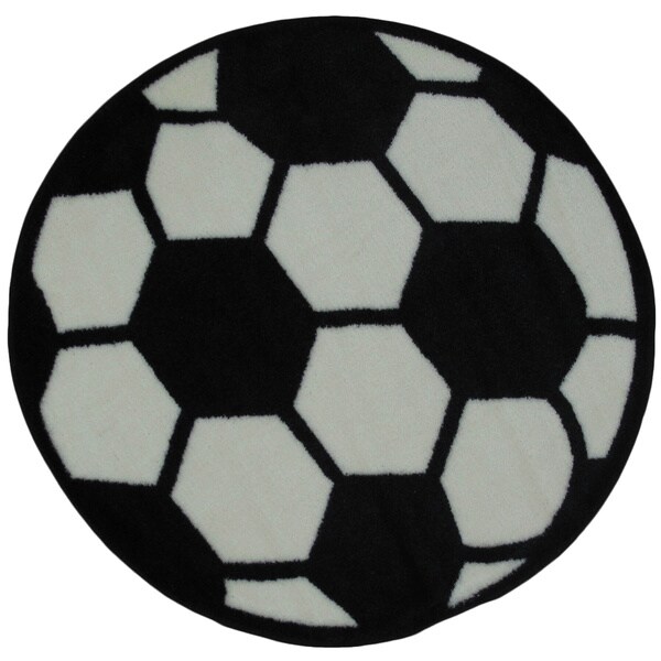 Kids' Soccerball Accent Rug - 3'2" Round