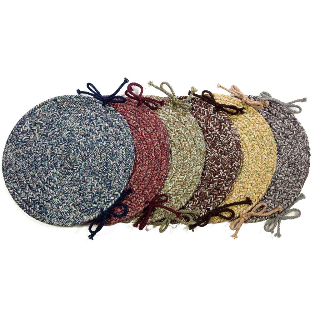 Rhody Rug Sandi Reversible Braided Chair Pads (Set of 4)