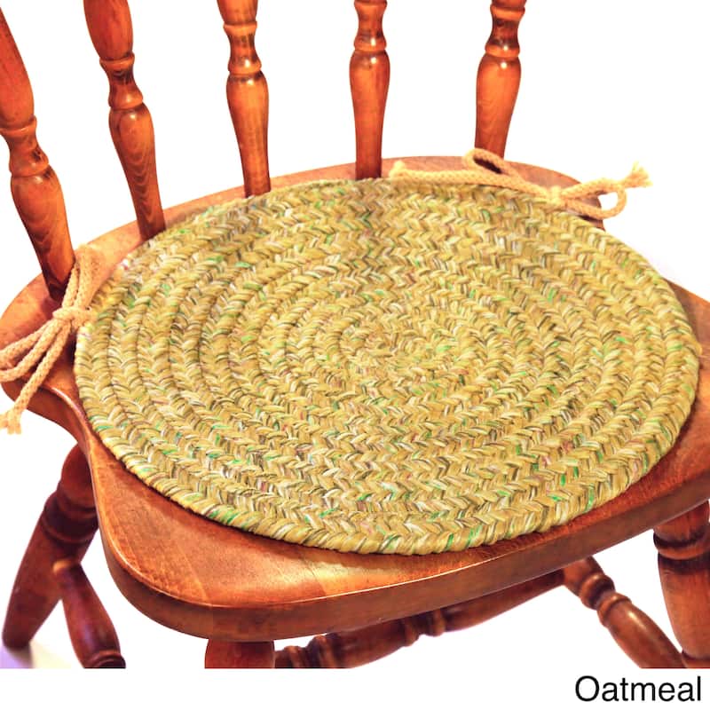 Rhody Rug Sandi Reversible Braided Chair Pads (Set of 4)
