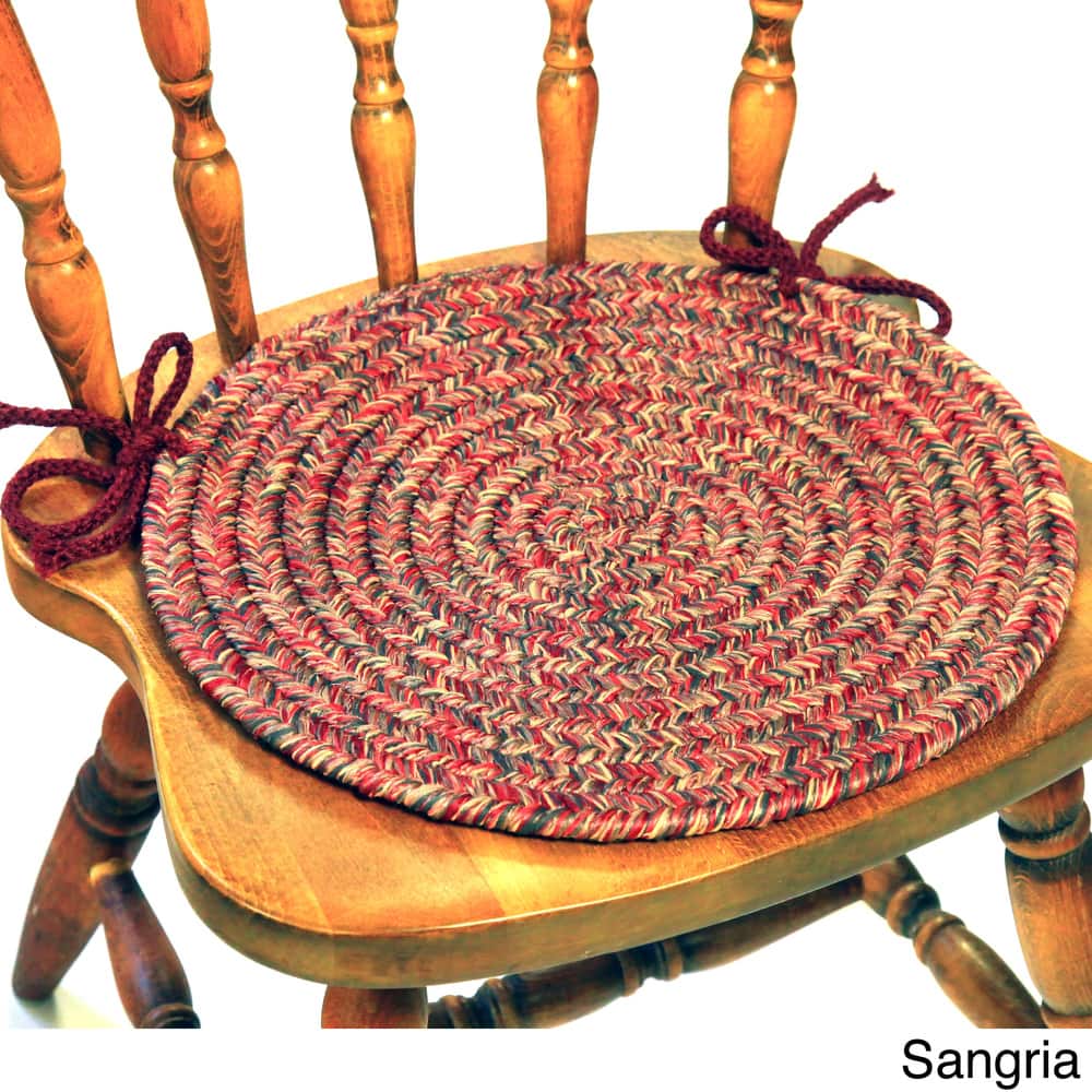 Rhody Rug Sandi Reversible Braided Chair Pads (Set of 4)