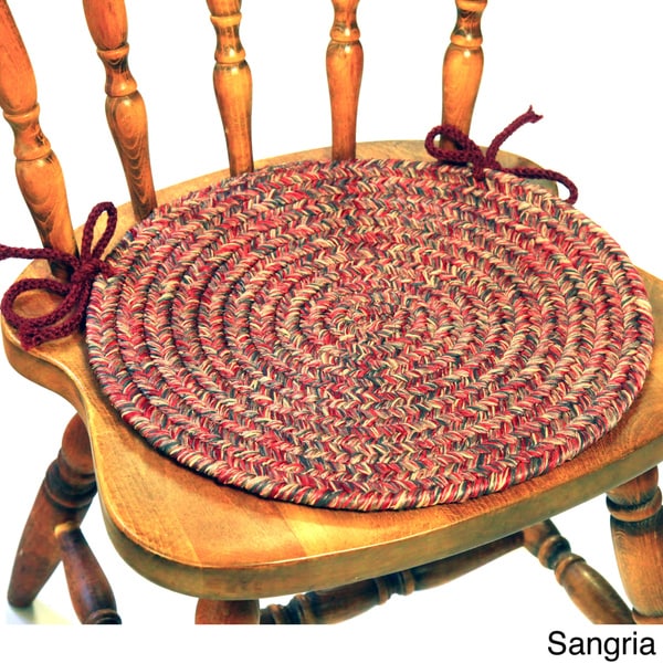 Rhody Rug Sandi Reversible Braided Chair Pads Set of 4 On Sale