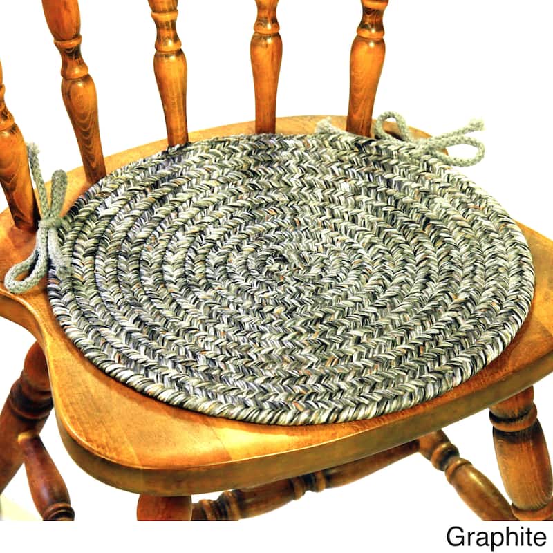 Rhody Rug Sandi Reversible Braided Chair Pads (Set of 4)