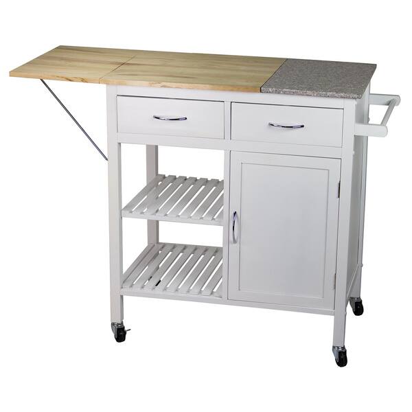 Shop Nordic Furniture Granite Island Rolling Kitchen Workstation