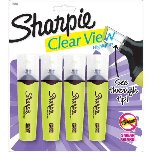 Sharpie Clear View Highlighters 4/Pkg