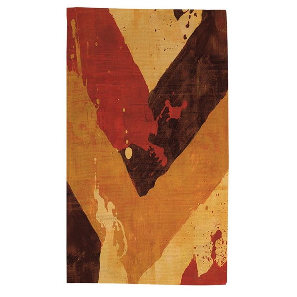 Splatter No I Red Rug - 4' x 6'
