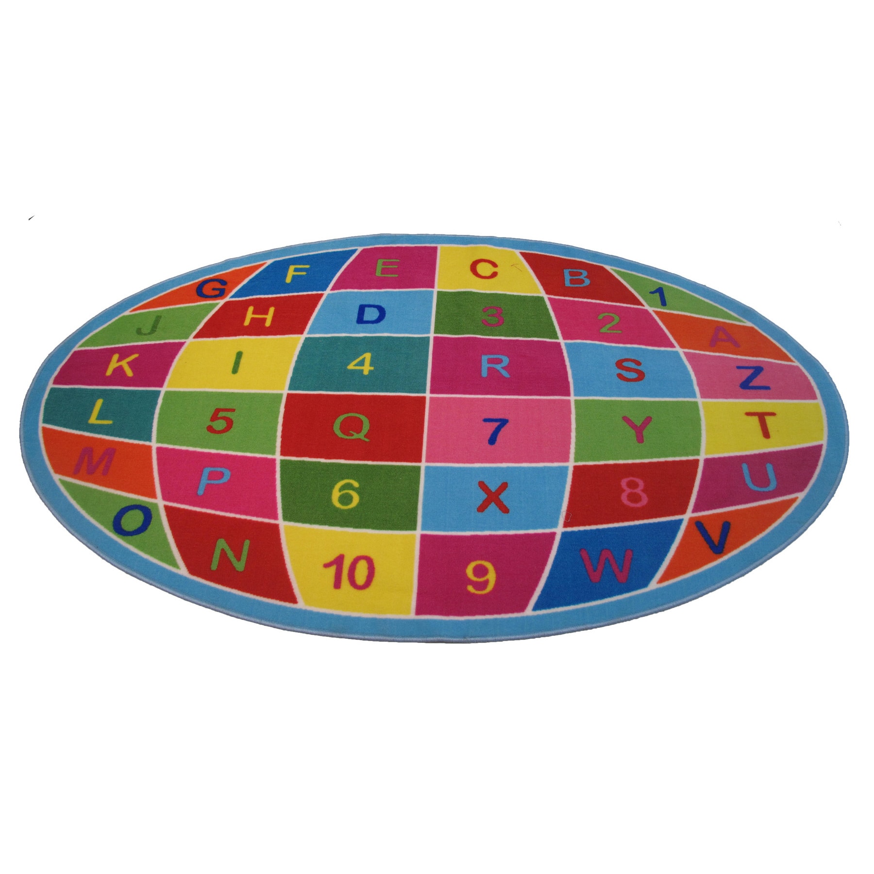 Numbers and Letters Multi colored Accent Rug (8 x 11)   16750273