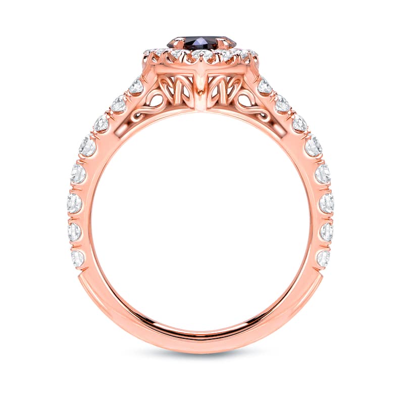 Auriya 18k Rose Gold 1 7/8ct TDW Natural Fancy Brown Marquise Diamond Engagement Ring (SI1-SI2)