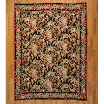 Hand-stitched 100-percent Wool Flat Weave Rug (7'6 x 10')