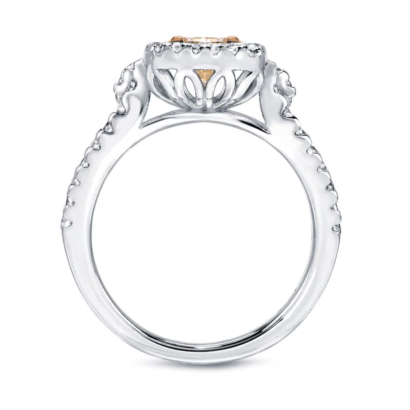 Auriya 14k Gold 1 2/5ctw Fancy Princess-cut Yellow Diamond Engagement Ring (H-I, SI1-SI2)