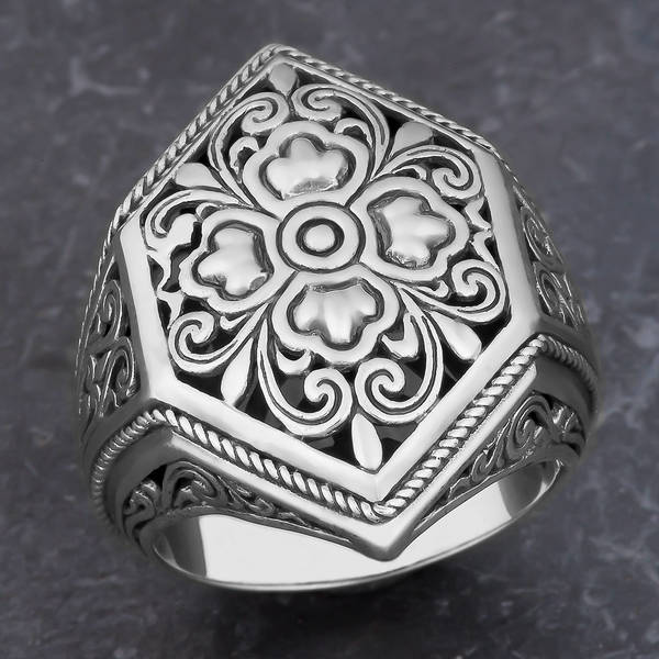 Shop Handmade Sterling Silver Cawi Cocktail Ring (Indonesia) - Free ...