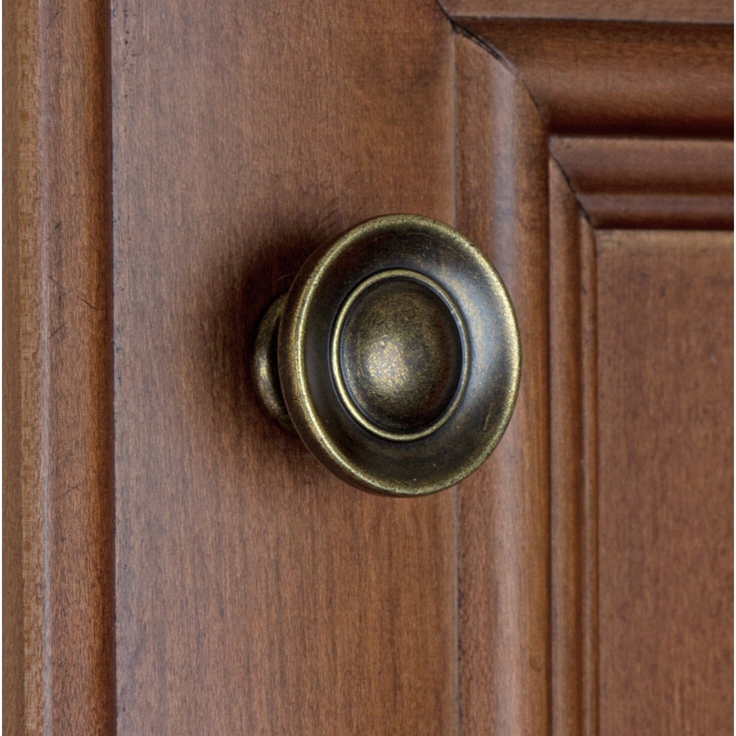 Shop Gliderite 1 Inch Antique Brass Small Round Ring Button