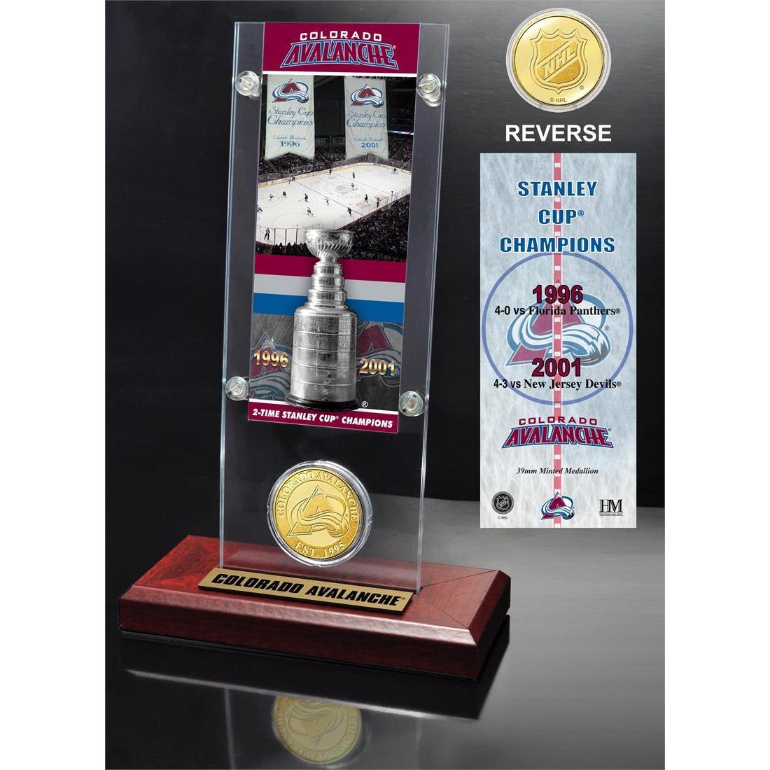 Colorado Avalanche 3x Stanley Cup Champions Bronze Coin Legacy