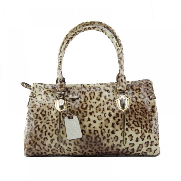 Shop Eastide Leopard Pattern Leather Shoulder Bag - Free Shipping Today ...