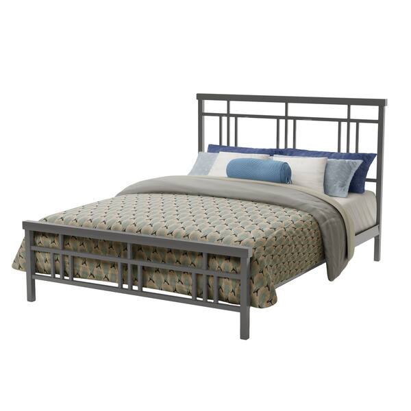 Amisco Delaney Textured Black Queen Platform Bed In The Beds Department At Lowes Com