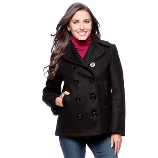 Shop Sterlingwear of Boston Women's Wool Classic Peacoat - Free ...