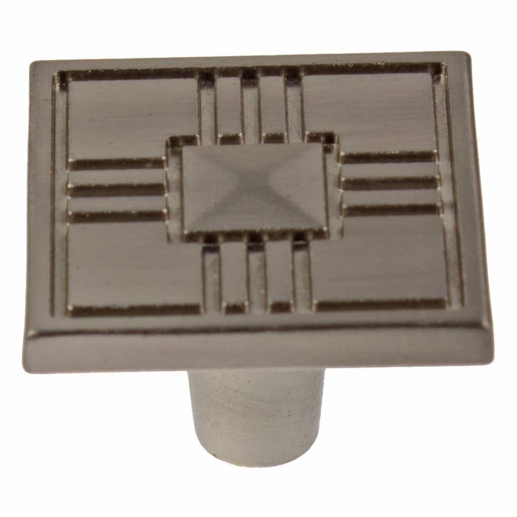 GlideRite 1.25-inch Craftsman Series Satin Nickel Square Cabinet Knobs (Pack of 25)