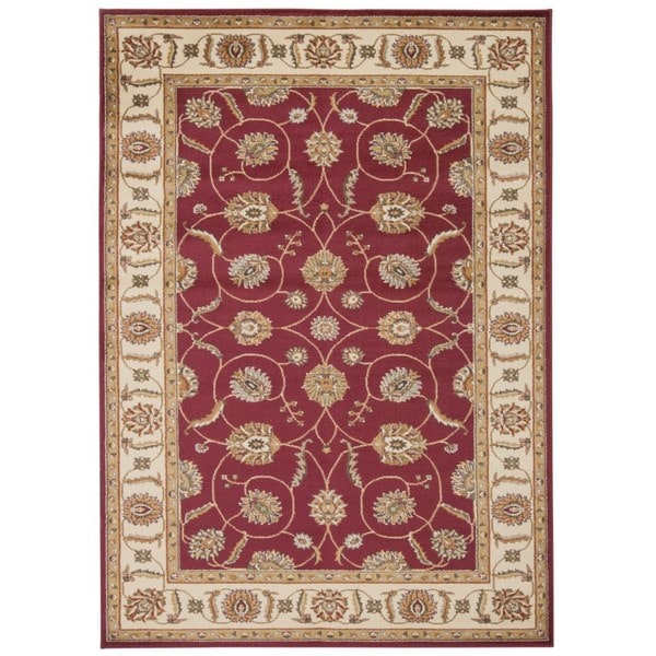 Rug Squared Mariposa Red Rug (3'11 x 5'10) - 3'11" x 5"10"