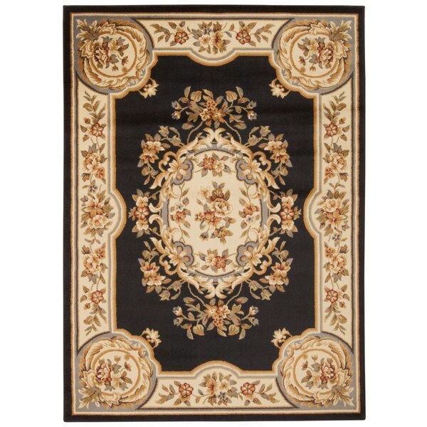 Rug Squared Mariposa Black Rug (7'10 x 10'6) - 7'10" x 10'6"