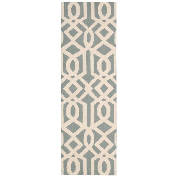 Rug Squared Laredo Aqua/ Ivory Rug (23 x 76)