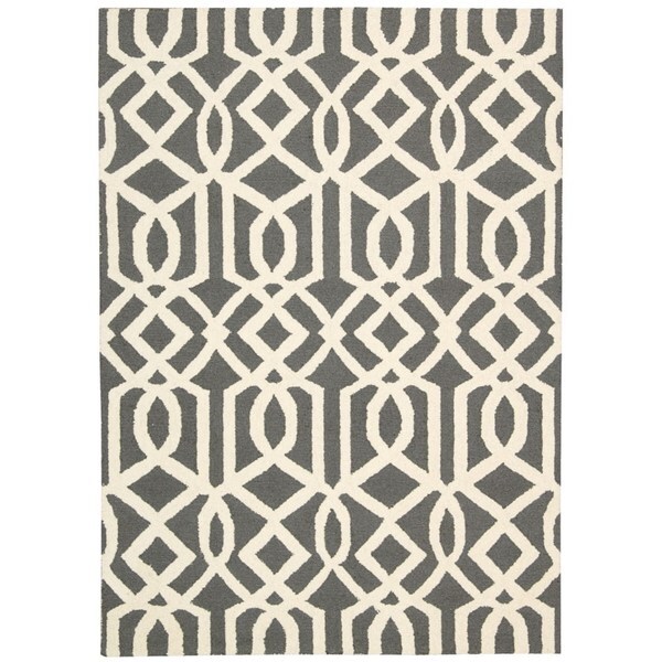 Rug Squared Laredo Grey/ Ivory Rug (5' x 7') - 5' x 7'