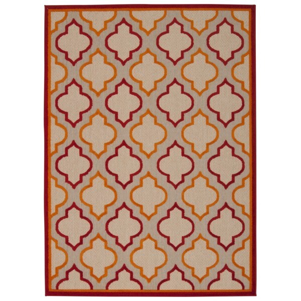 Rug Squared Kona Indoor/Outdoor Red Rug - 9'6 x 13'