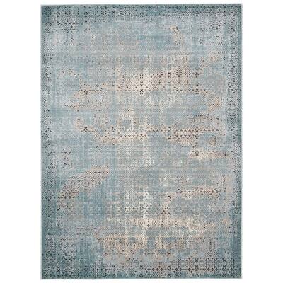 Rug Squared Lakewood Blue Rug - 5'3" x 7'4"