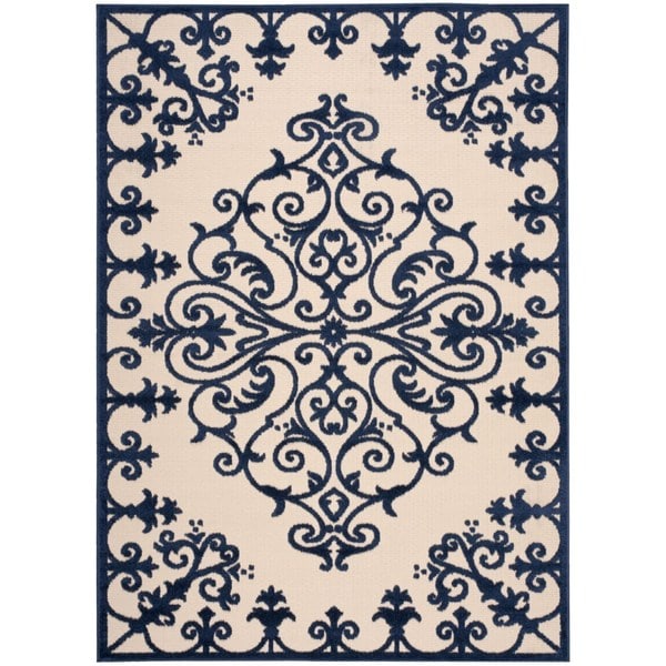 Rug Squared Kona Indoor/Outdoor Navy Rug (9'6 x 13')