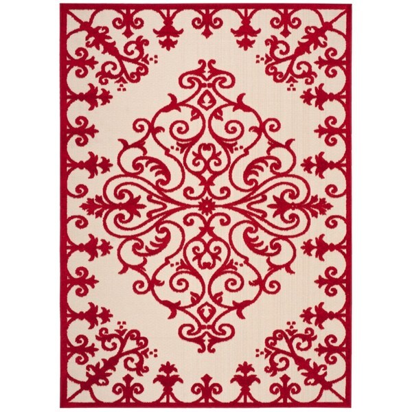 Rug Squared Kona Indoor/Outdoor Red Rug (7'10 x 10'6) - 7'10 x 10'6