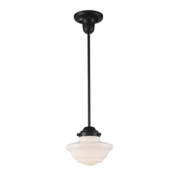 Elk Lighting 1 Light Schoolhouse Pendant In Oiled Bronze Schoolhouse Pendant In Oiled Bronze