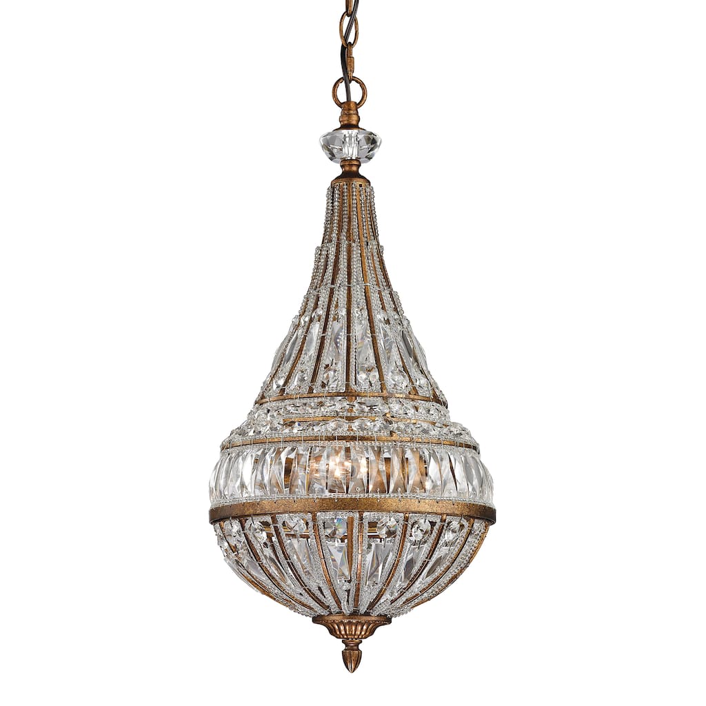 Elk Home Empire Mocha With Metal Shade 3 Light Pendant