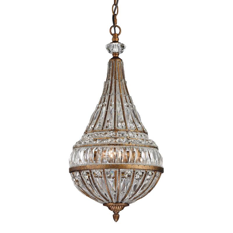 Elk Home Empire Mocha With Metal Shade 3 Light Pendant
