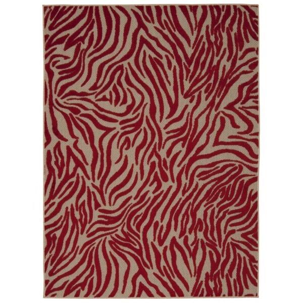 Rug Squared Kona Indoor/Outdoor Red Rug - 9'6 x 13'