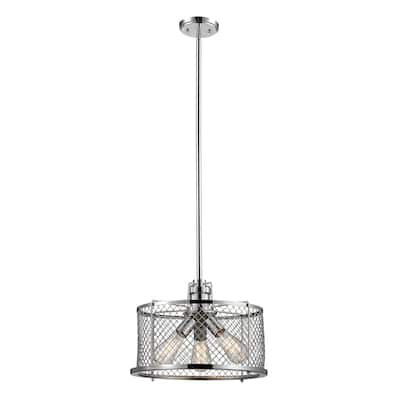 Elk Home Brisbane Polished Chrome Metal 3 Light Pendant