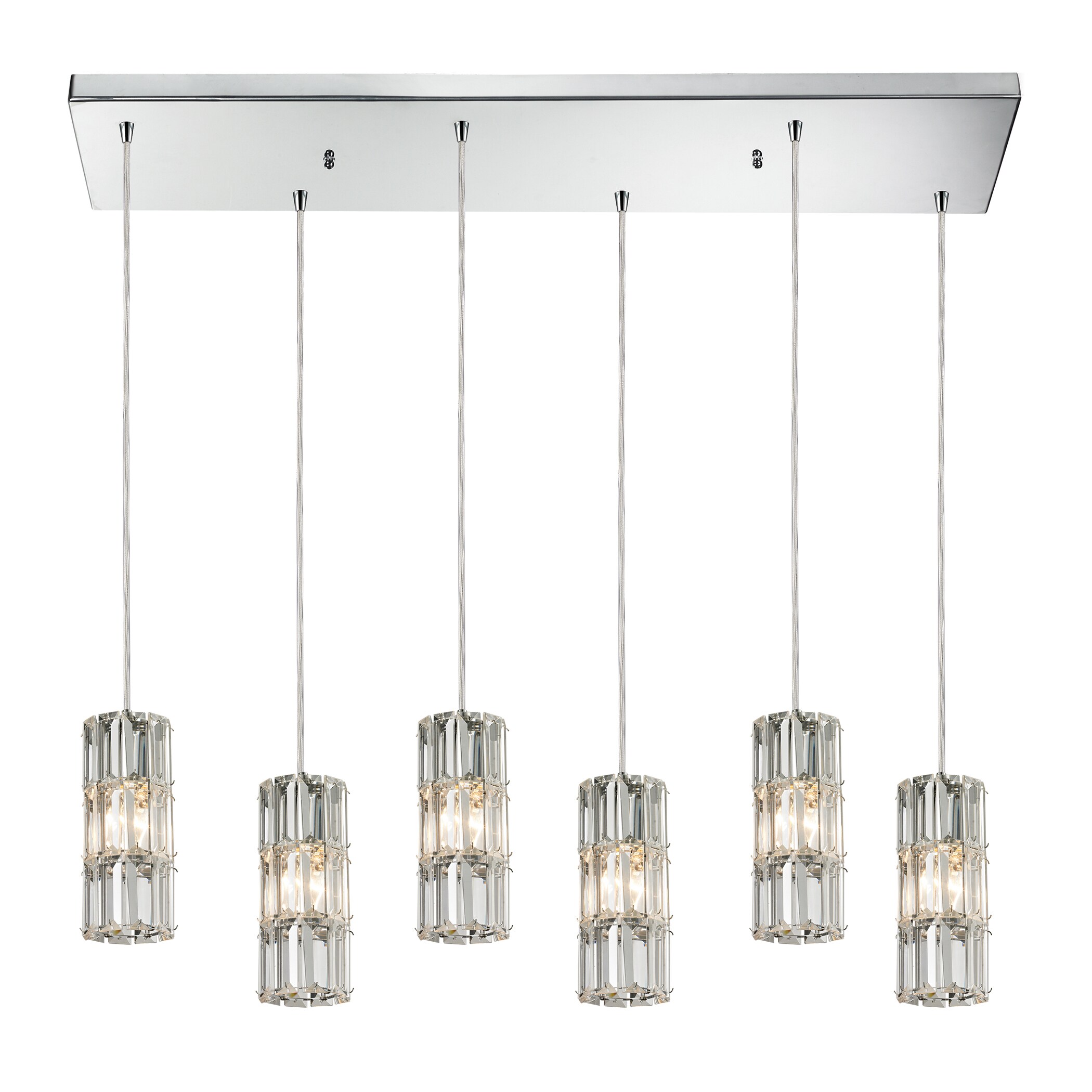 Elk Lighting Cynthia 6-light Polished Chrome Chandelier (Cynthia Polished Chrome Chandelier) - Chandeliers For Bedrooms by Overstock.com